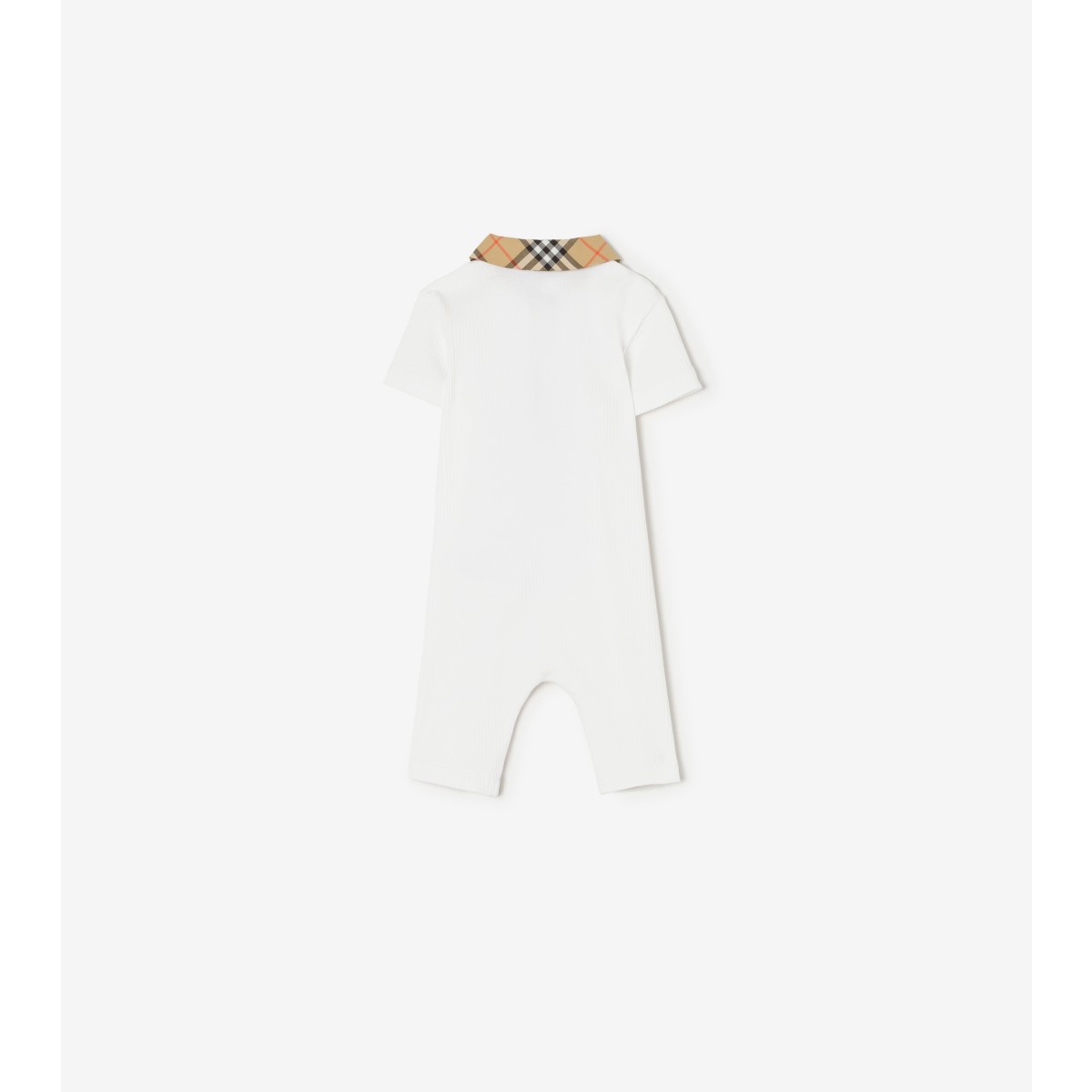  Check Trim Cotton Playsuit