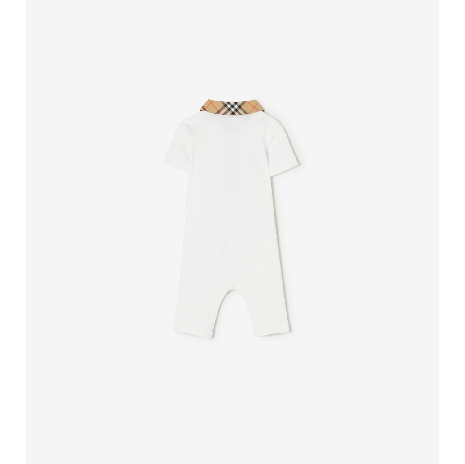 Check Trim Cotton Playsuit