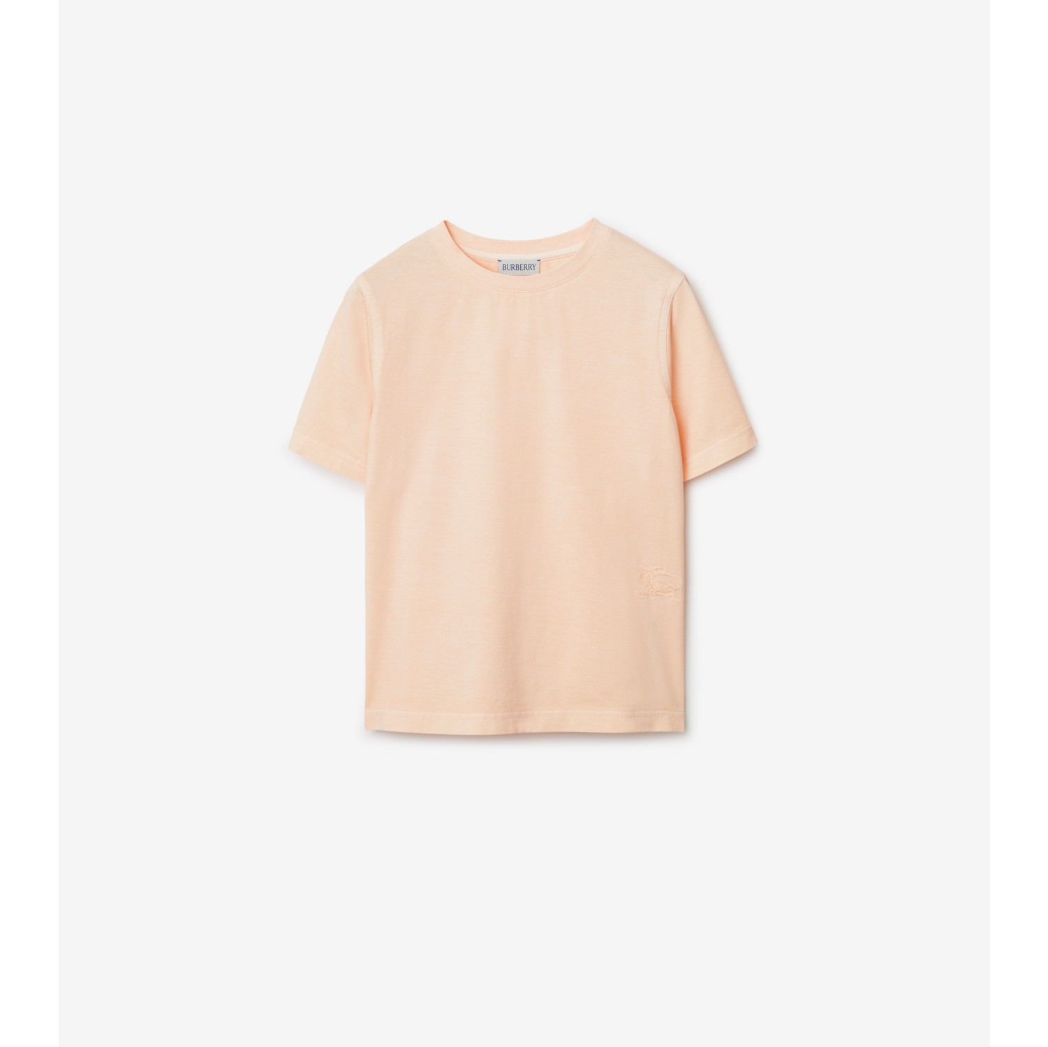 COTTON JERSEY EMBROIDERED T-SHIRT | BABY PINK