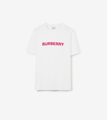 Logo Cotton T shirt in White Women Burberry Official