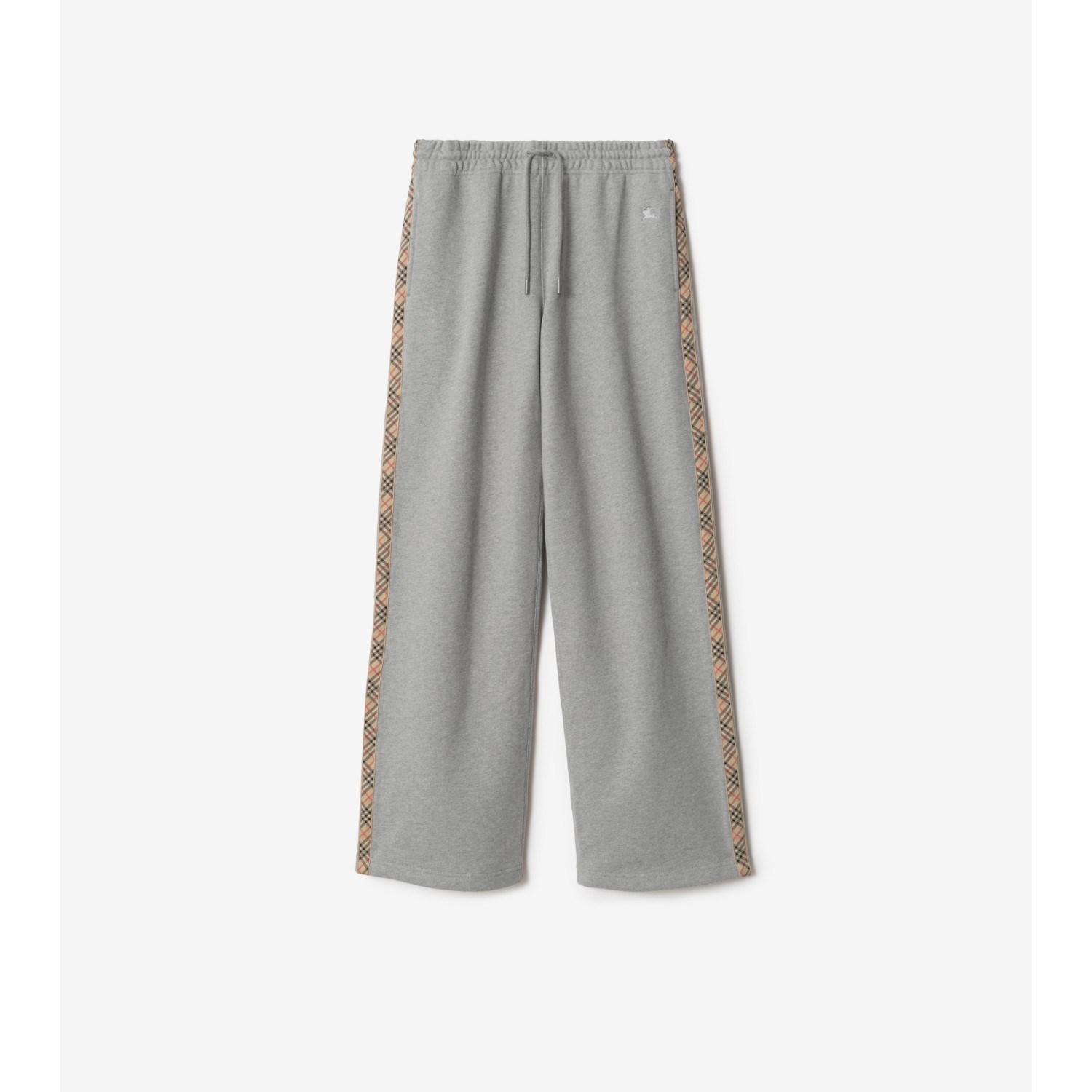 Check Trim Cotton Track Pants