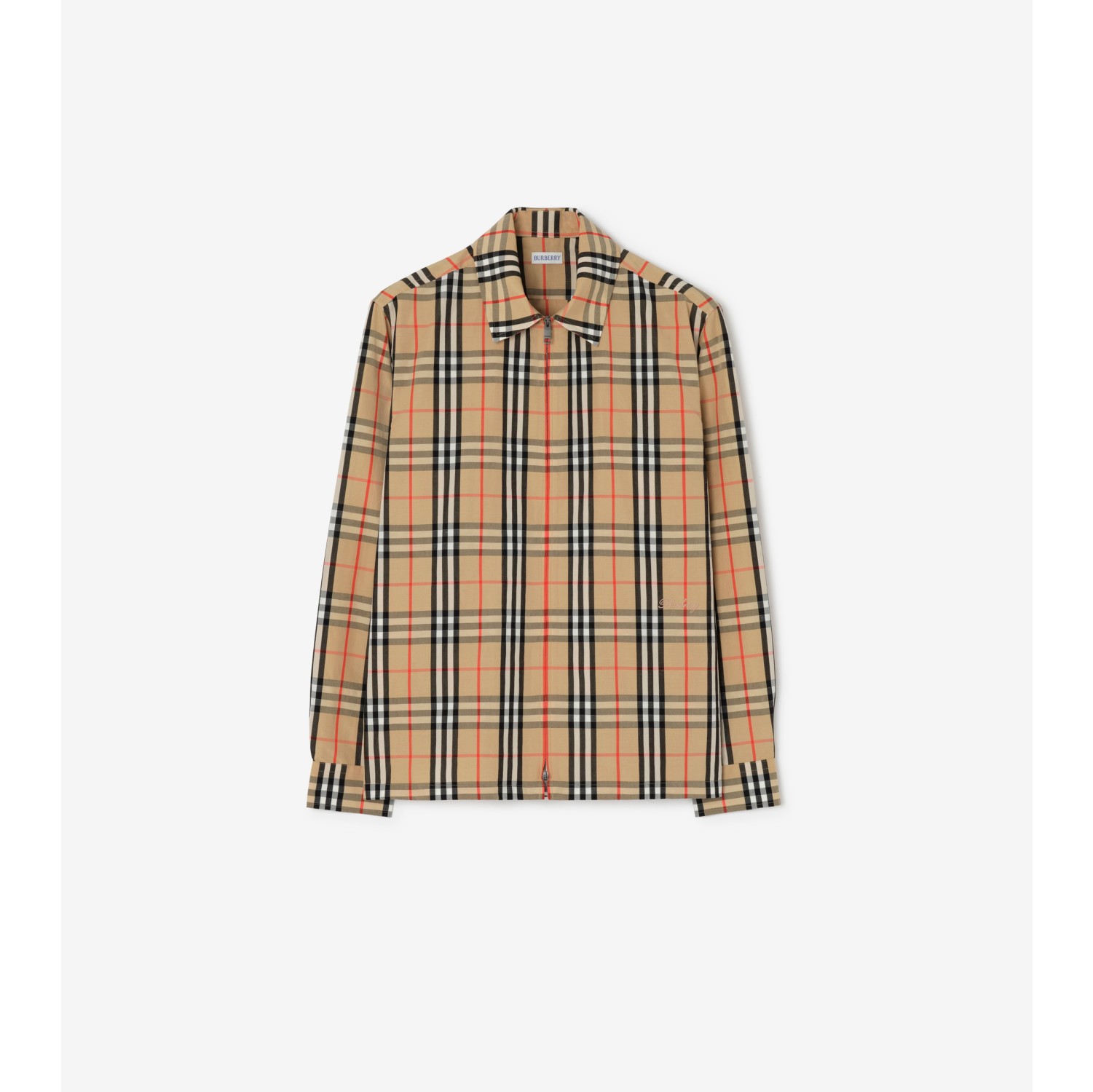 Check Cotton Linen Overshirt