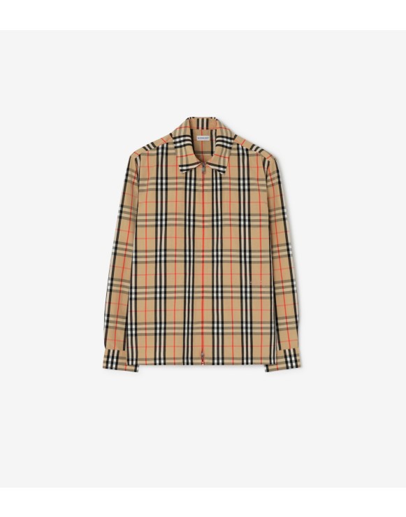 Check Cotton Linen Overshirt