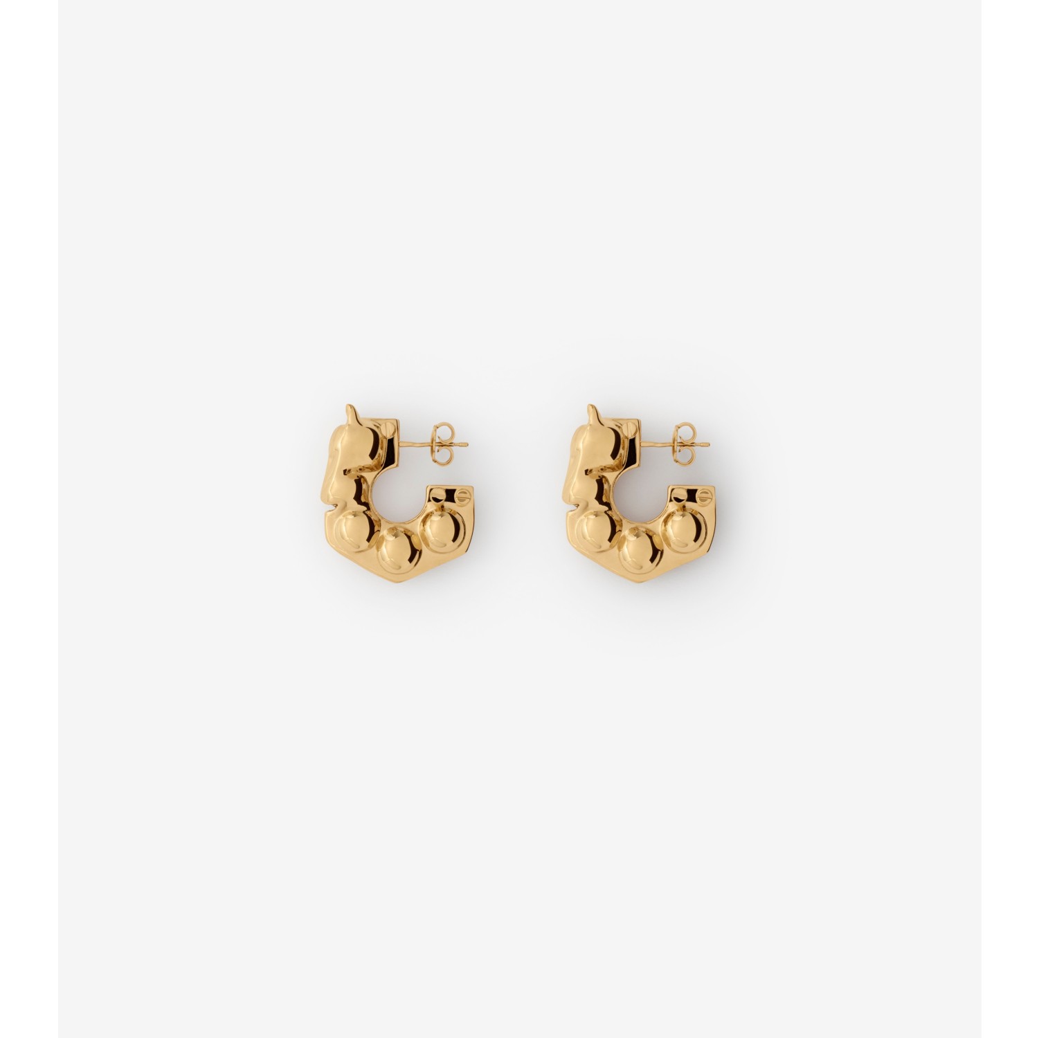 Horse Sphere Pavé Hoop Earrings