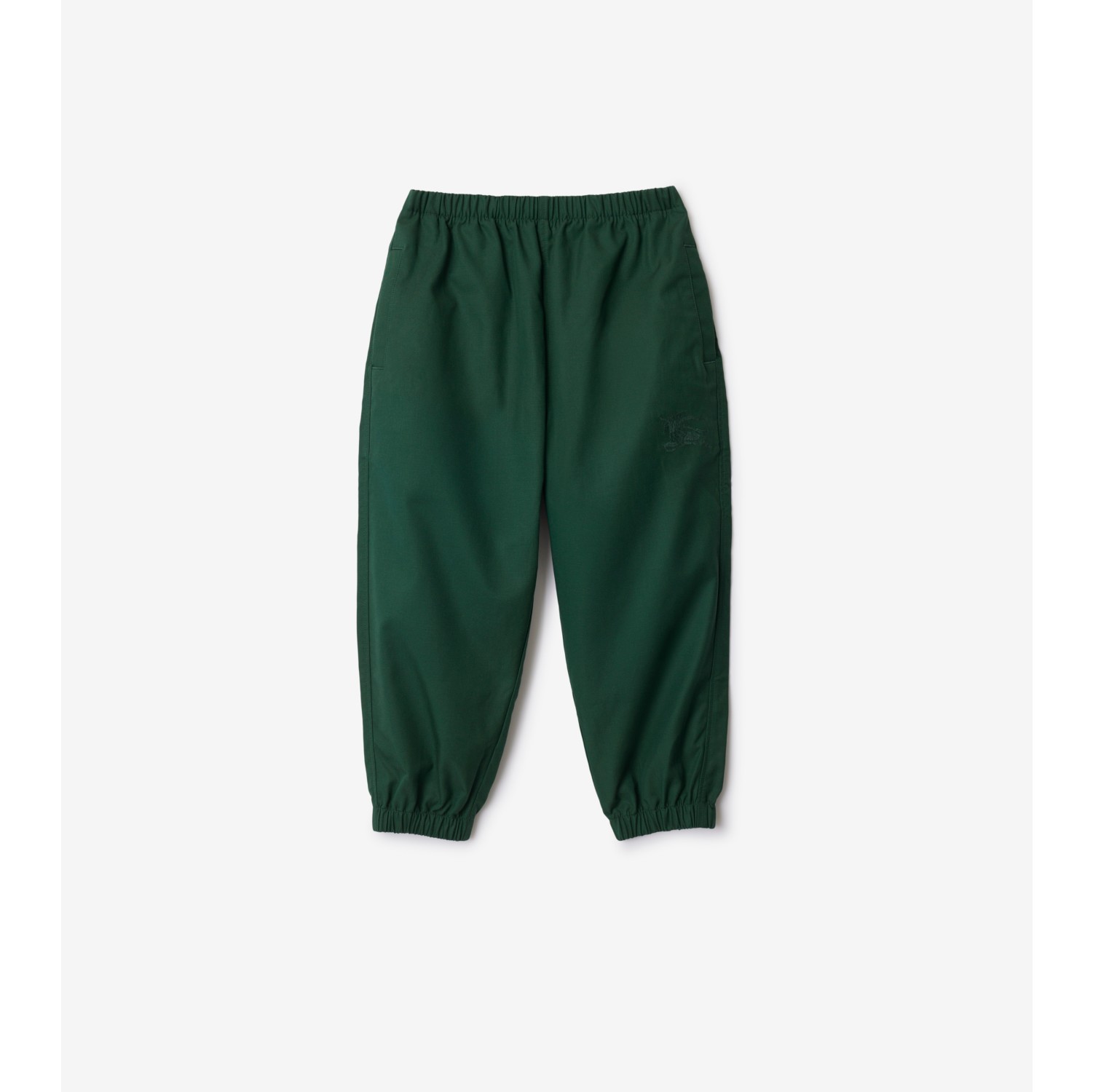 Cotton Blend Jogging Pants in Dark moss Burberry Official