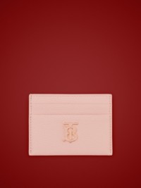 Dusky Pink Grainy Leather TB Card Case