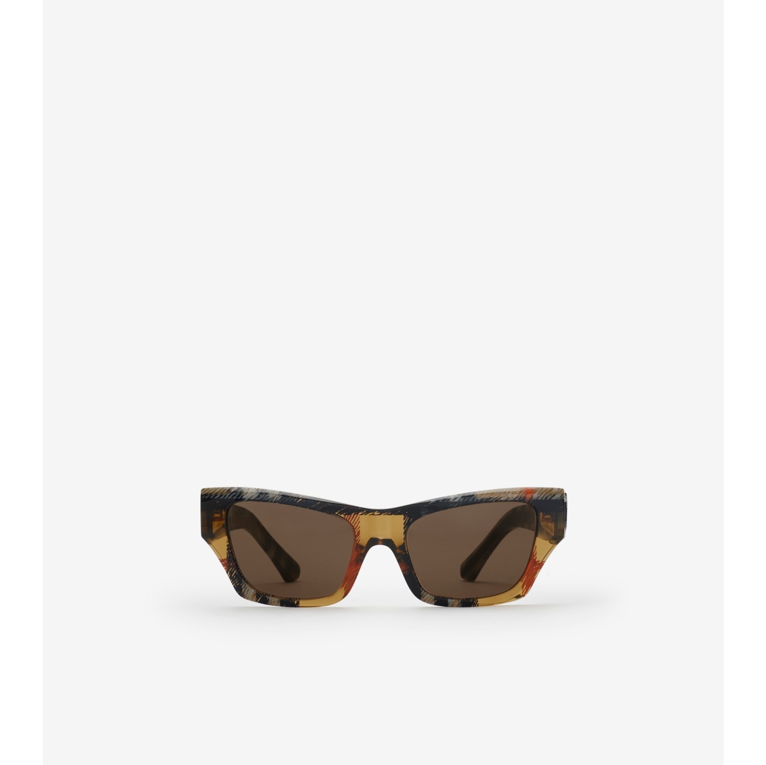 Shield Facet Cat-eye Sunglasses