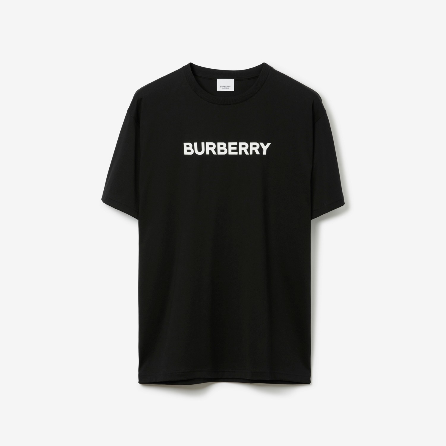 Camiseta de algodão com estampa de logotipo (Preto) - Homens | Burberry® oficial