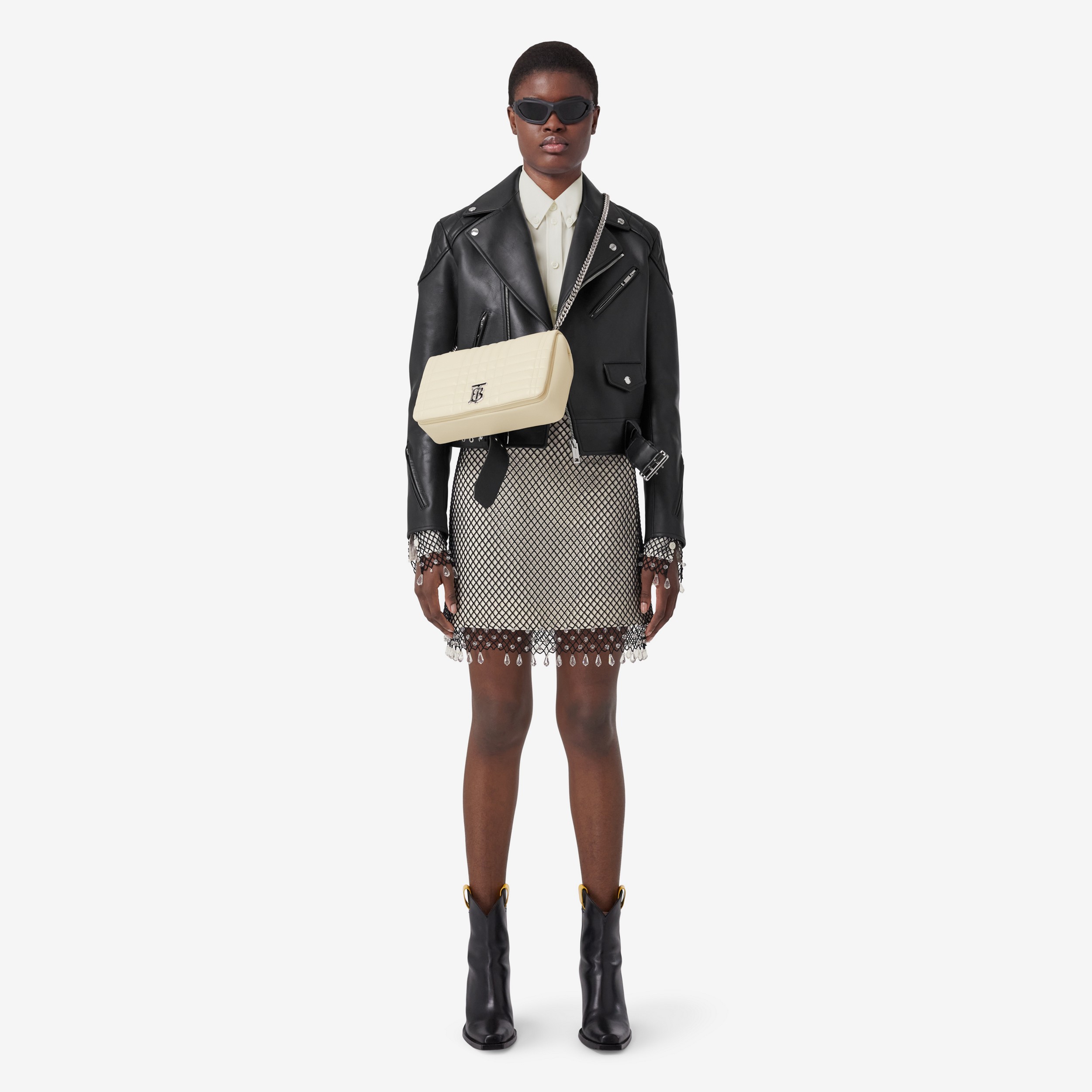 Medium Lola Bag in Pale Vanilla - Women | Burberry® Official - 4