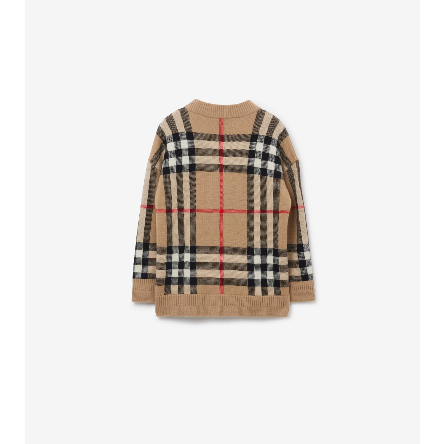 チェック ウールカシミア カーディガン (アーカイブベージュ) | Burberry®公式サイト