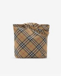 Burberry Men's Check Tote Bag in Sand