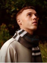 Footballer Cole Palmer wearing Burberry Check Scarf