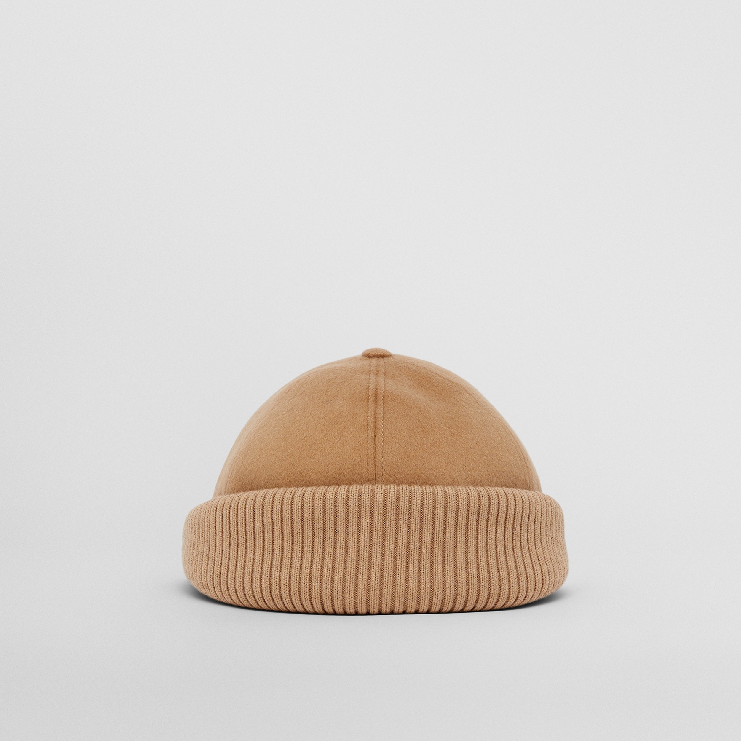 专属标识装饰重塑版型羊绒棒球帽 (驼色) | Burberry® 博柏利官网 - 2