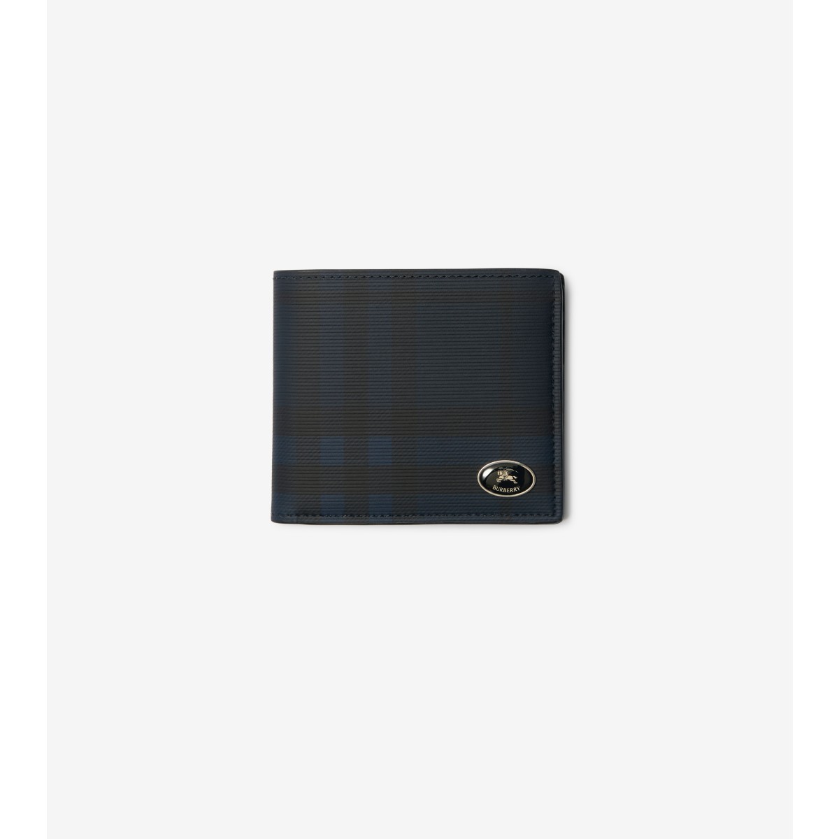 Burberry Check Bifold Wallet In Blue