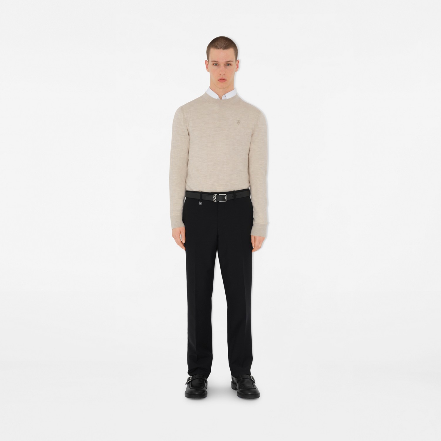 Wool Sweater in Nutmeg - Men | Burberry® Official Wool Sweater in Nutmeg - Men | Burberry® Official