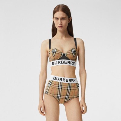 burberry vintage check bikini