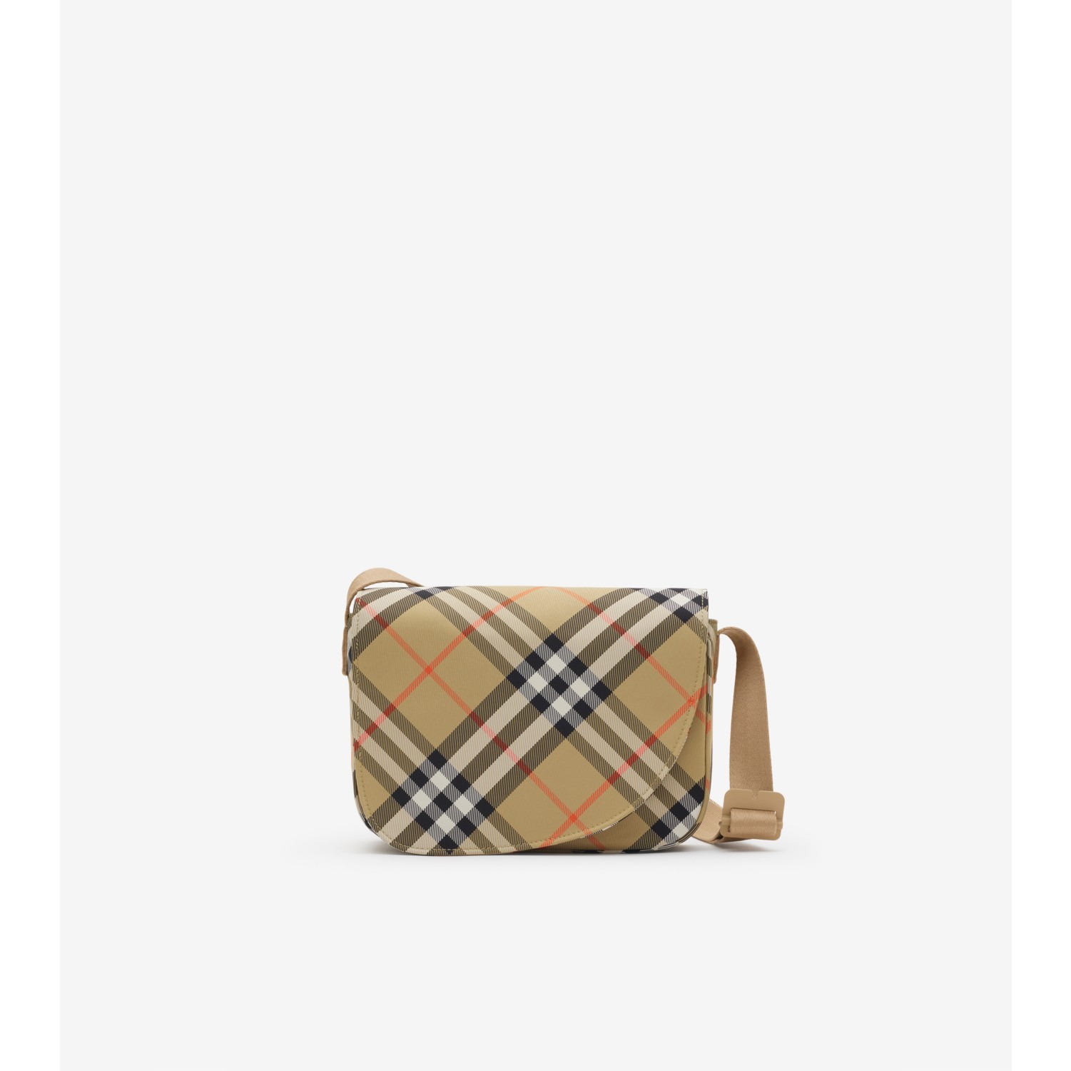 Check Messenger Bag in Sand Children Burberry Official