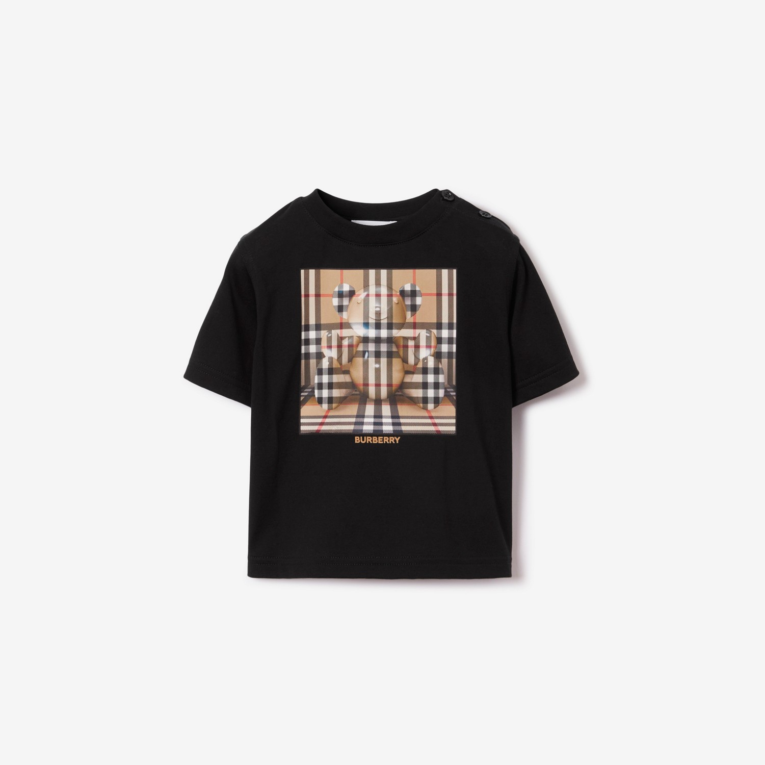 Thomas Bear Print Cotton T-shirt in Black - Children | Burberry® Official