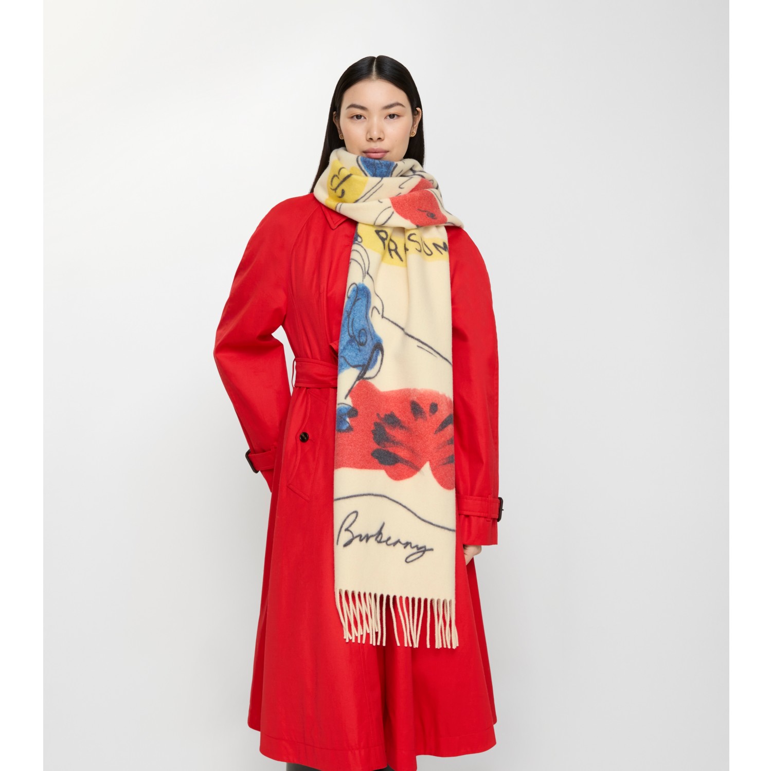 Sciarpa in cashmere con EKD acquerello