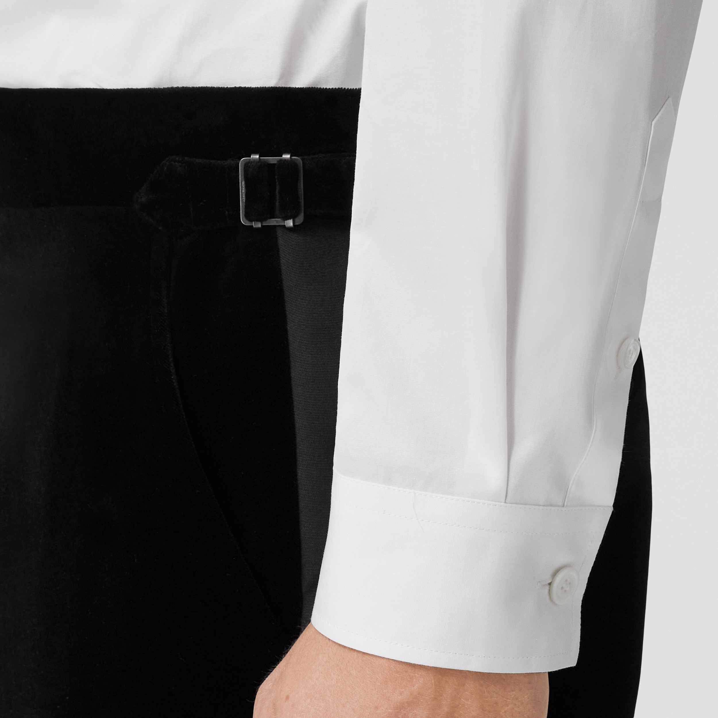 Cotton Velvet Tuxedo Trousers – Exclusive Capsule Collection in Black - Men | Burberry® Official - 2