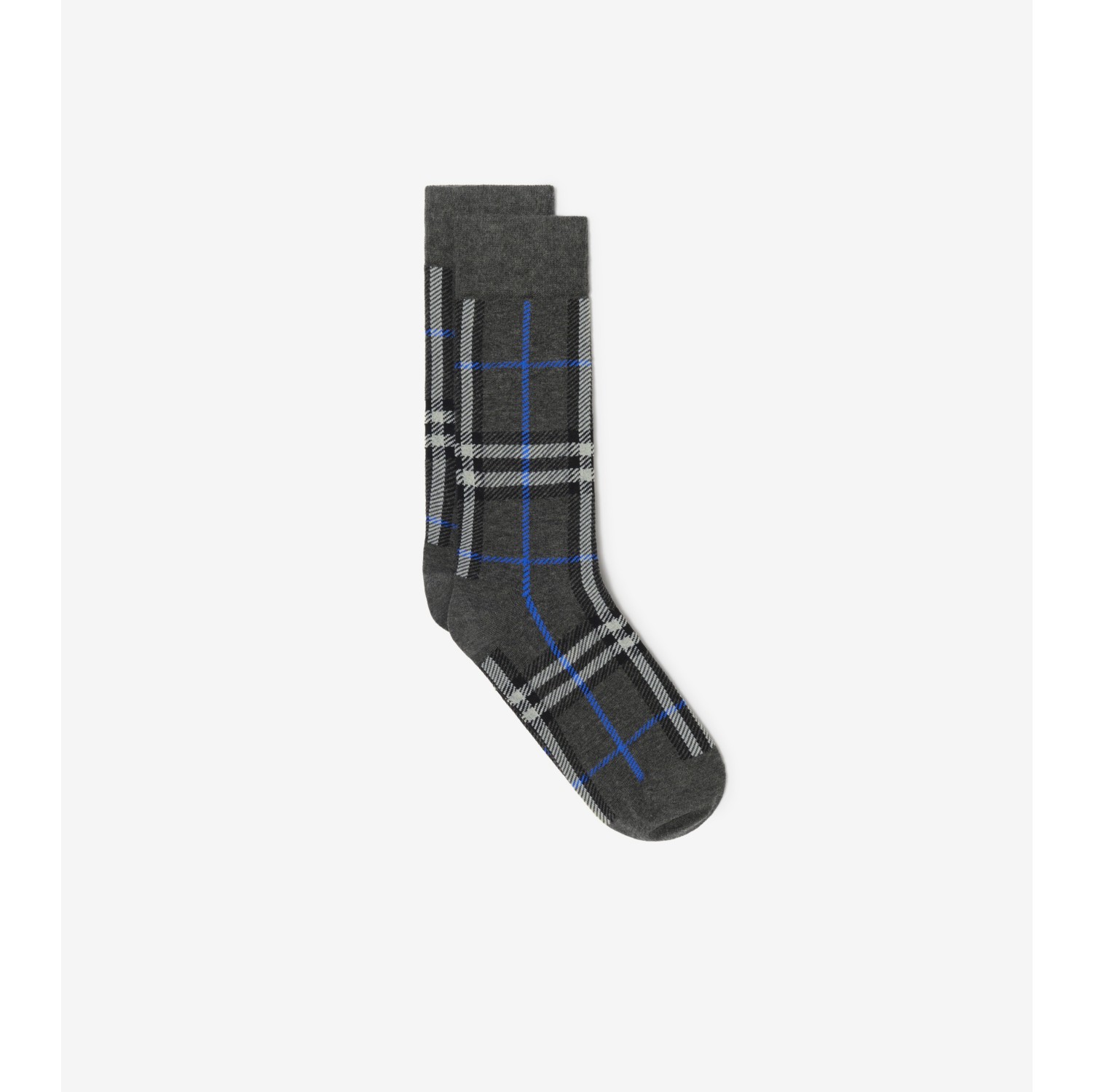 Check Cotton Nylon Blend Socks