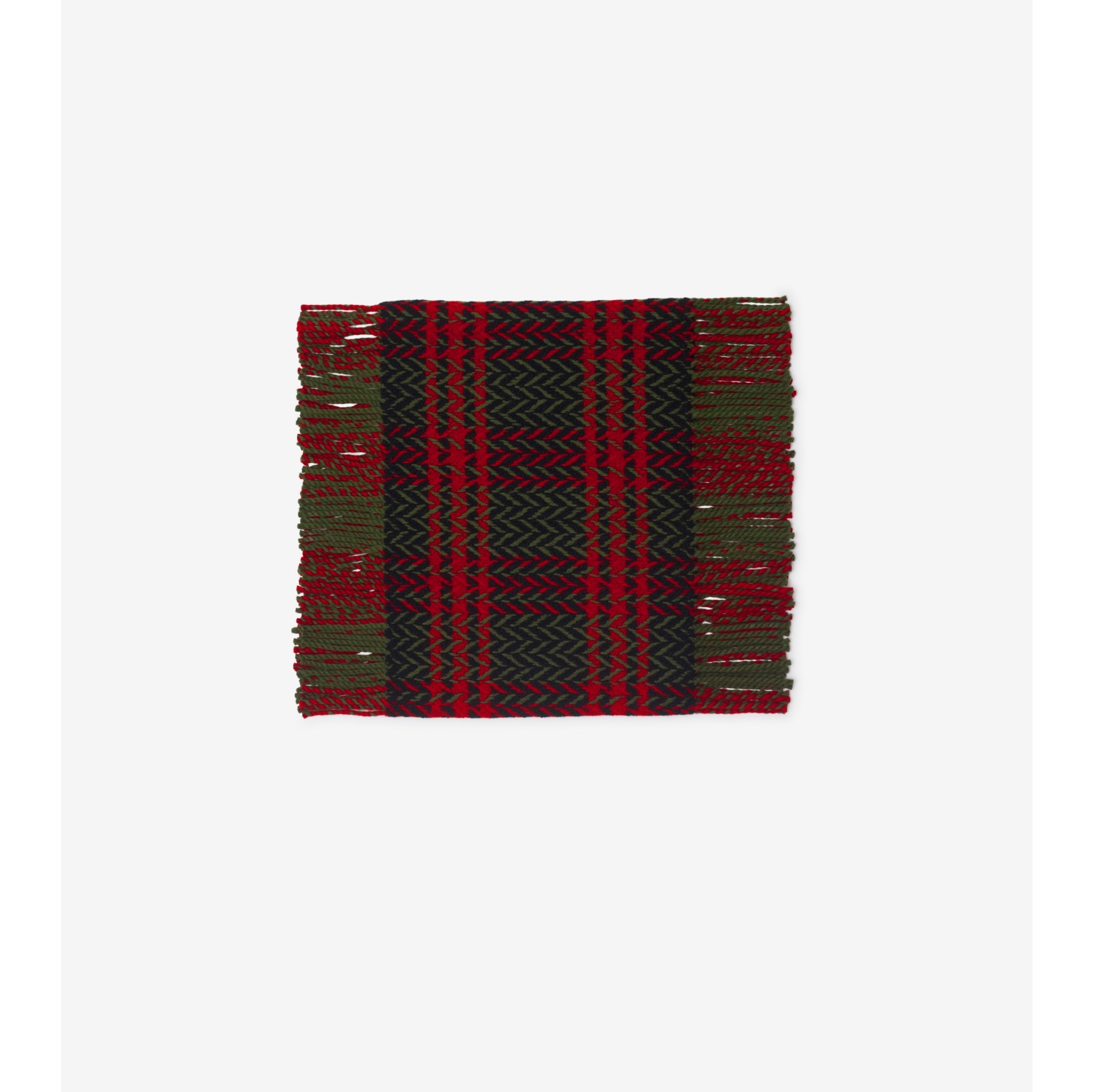 Check Wool Scarf in Loch | Burberry® Official