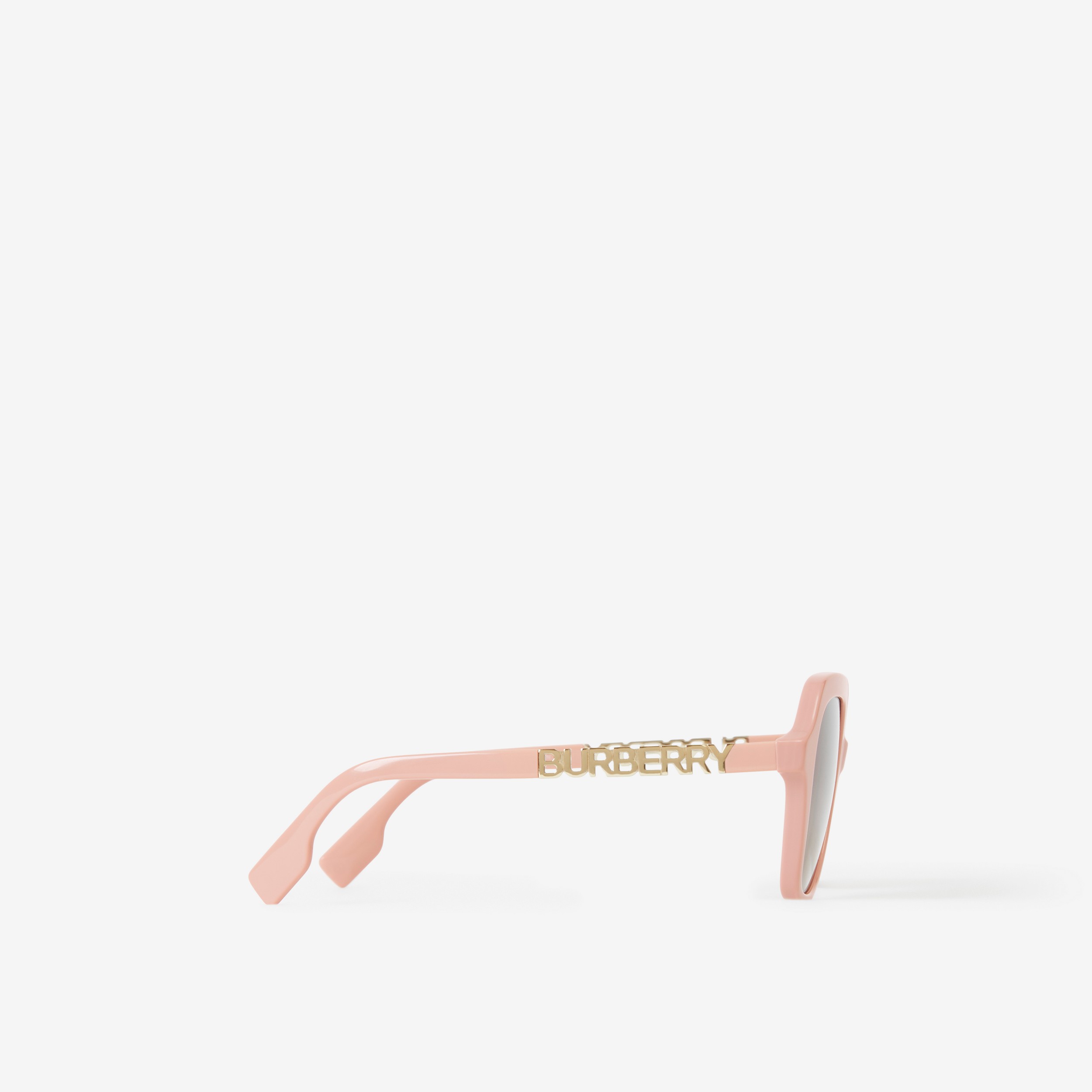 Óculos de sol com armação quadrada oversize (Rosa Terroso) - Mulheres | Burberry® oficial - 2