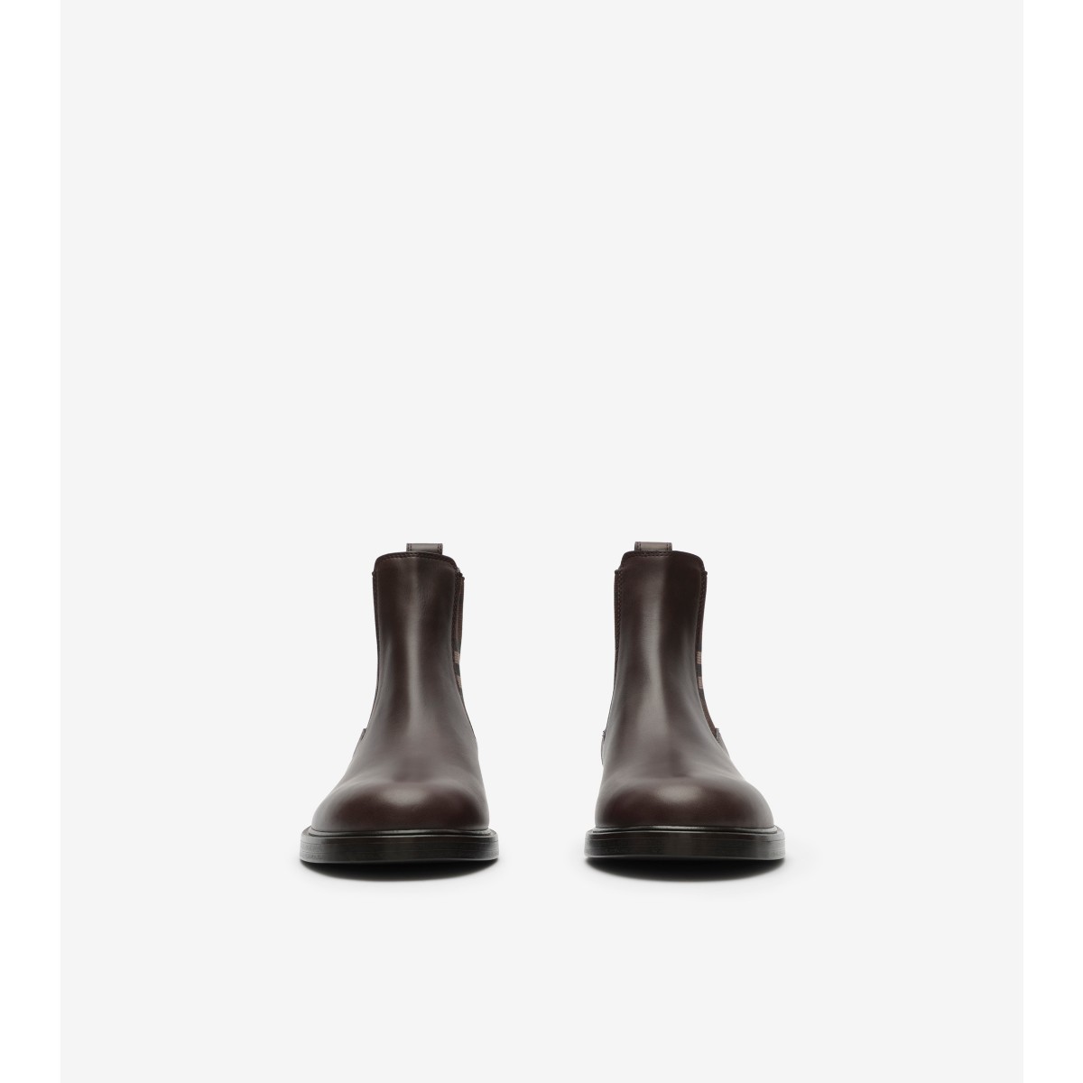  Check Leather Pembroke Boots