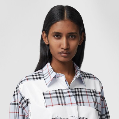 burberry vintage check oversized shirt