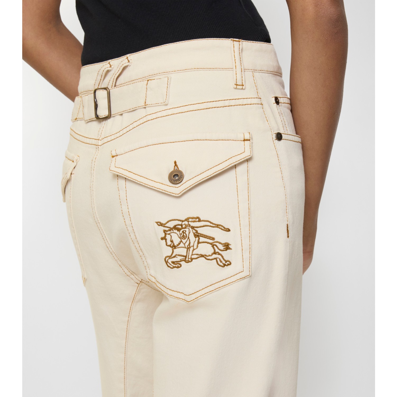 High Rise Bootcut Jeans in Ceramic white - Women, Cotton
