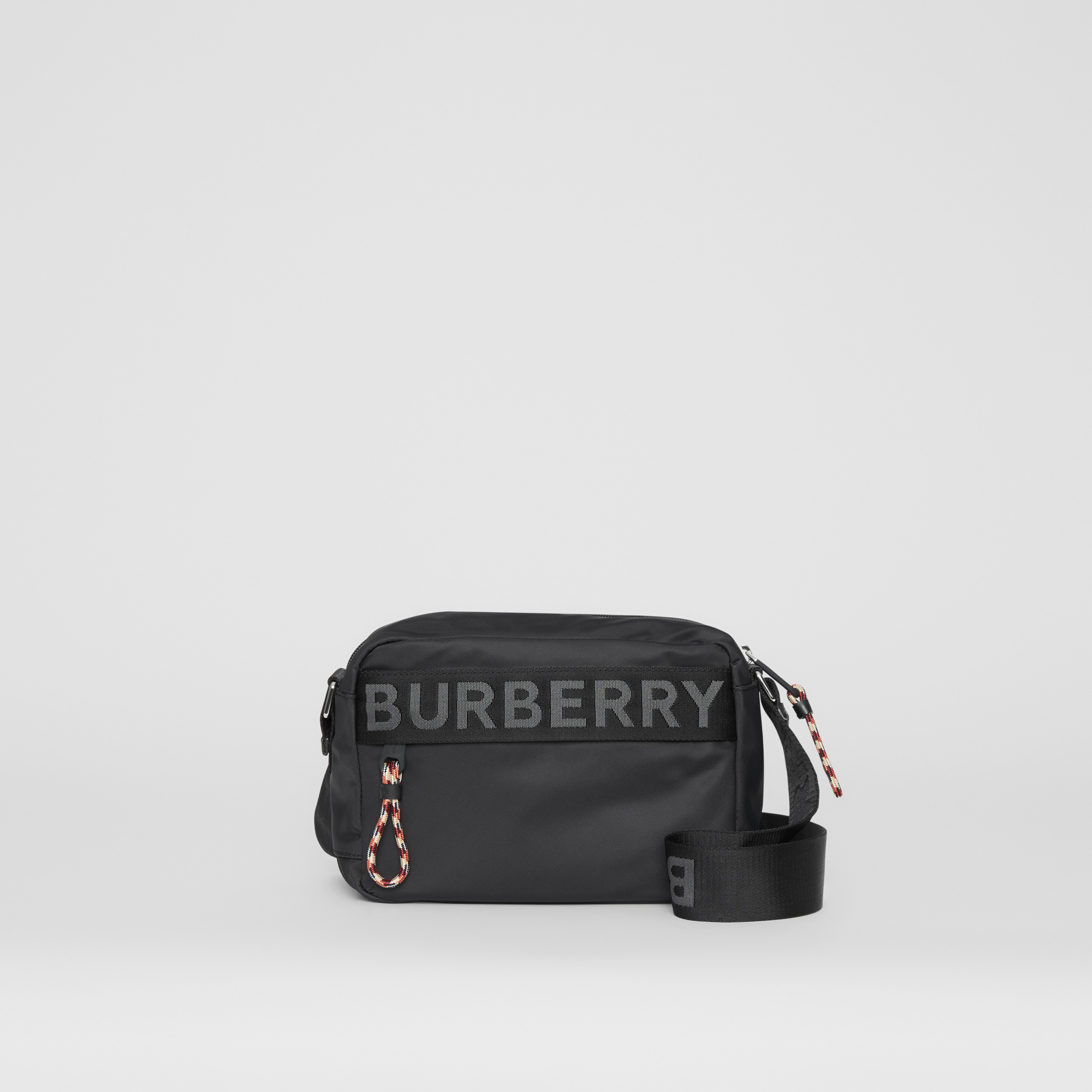 Logo Detail Nylon Crossbody Bag in Black - Men | Burberry® Official - 1