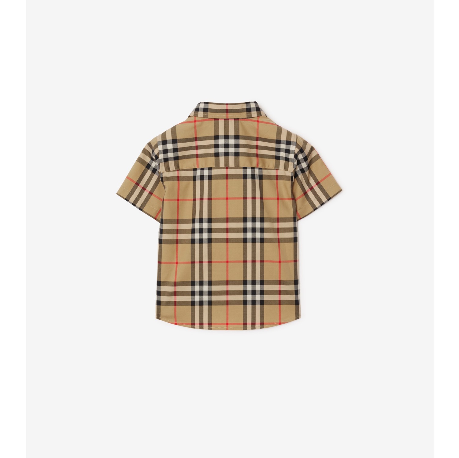 チェック ストレッチコットン シャツ (アーカイブベージュ) - チルドレンズ | Burberry®公式サイト