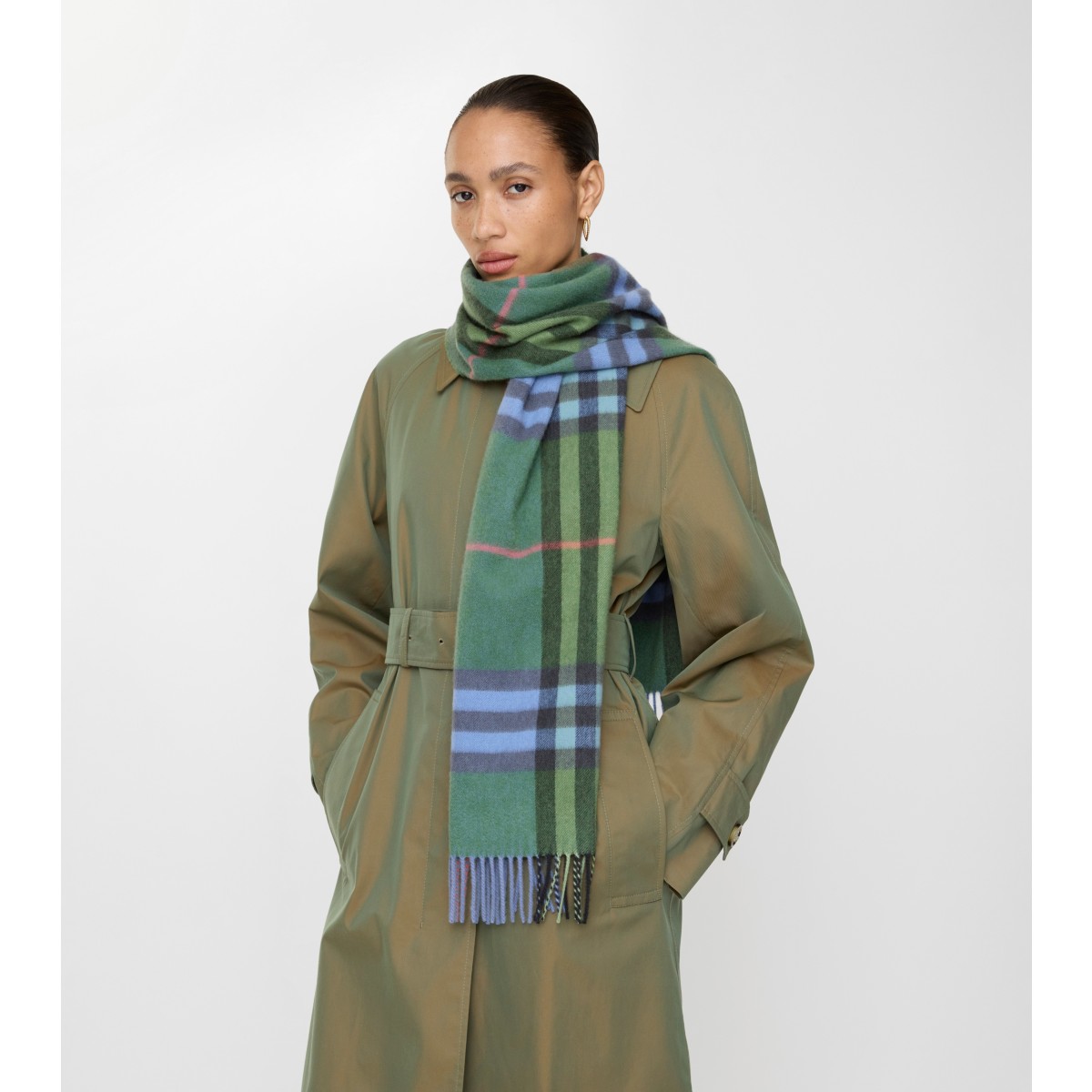  Check Cashmere Scarf