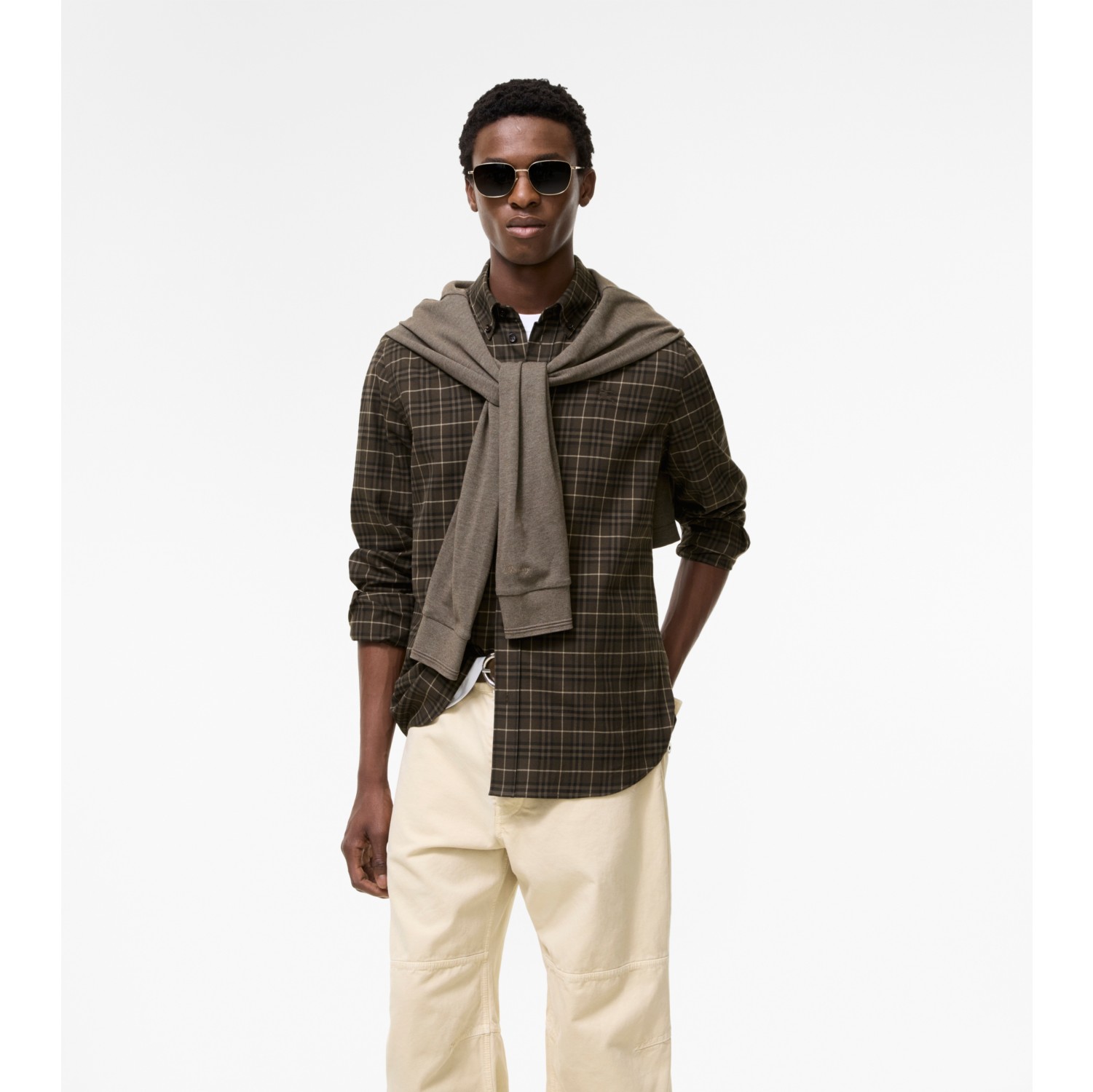 Relaxed Fit Check Cotton Shirt