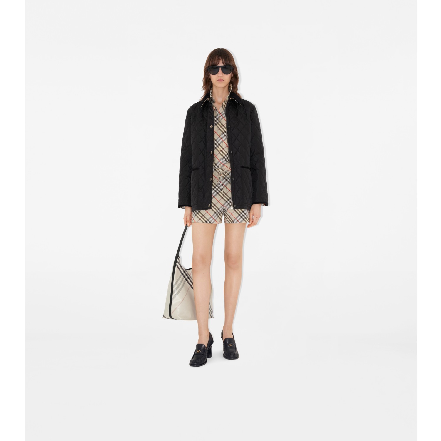 Giacca country in nylon trapuntato