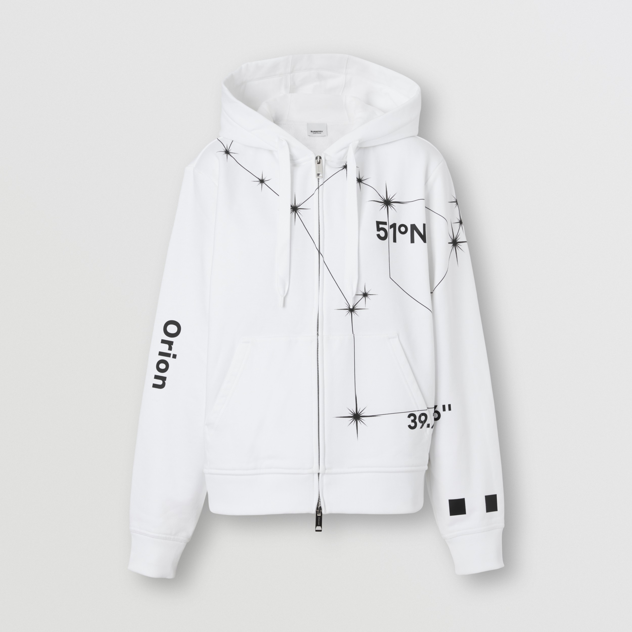 Constellation Print Cotton Cropped Hoodie In Dark Charcoal Blue Women  Burberry® Official | lupon.gov.ph