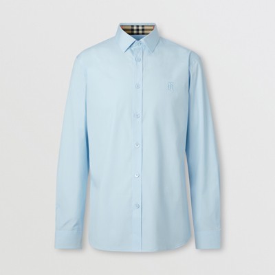 light blue burberry shirt