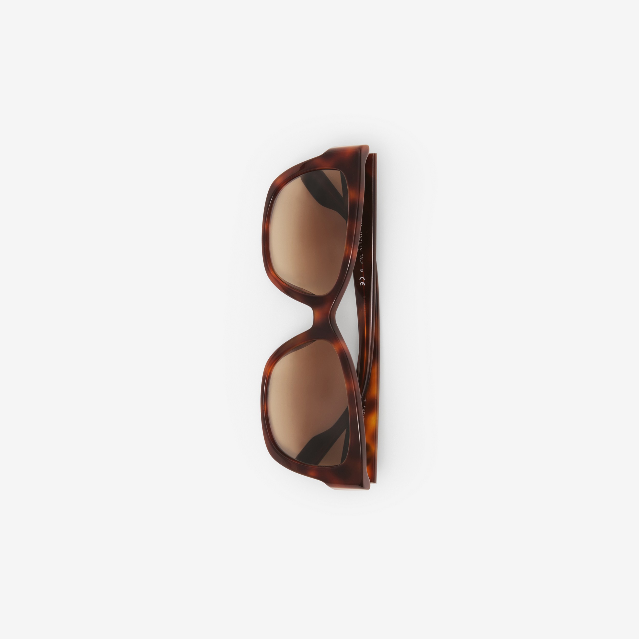 Monogram Motif Square Frame Sunglasses in Dark Tortoise Amber - Women | Burberry® Official - 2