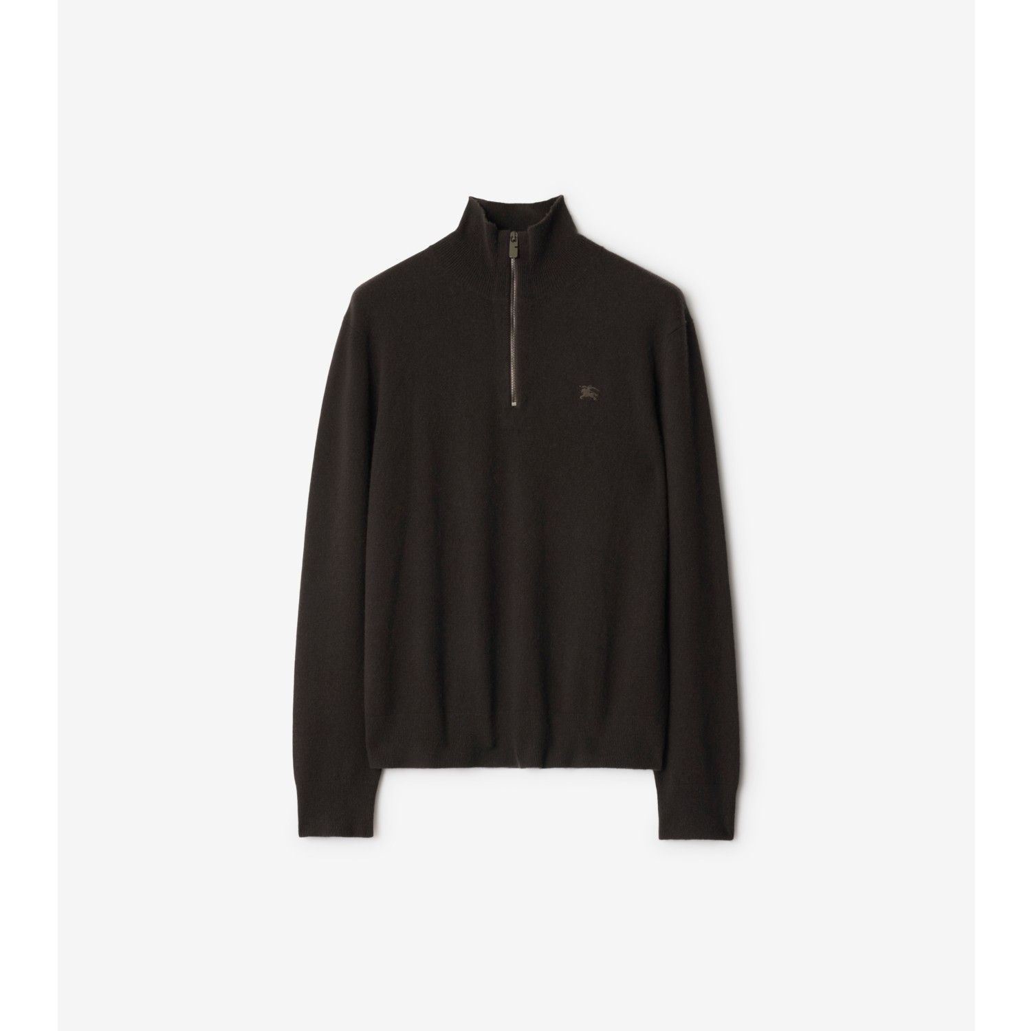 Pull semi-zippé en cachemire mélangé