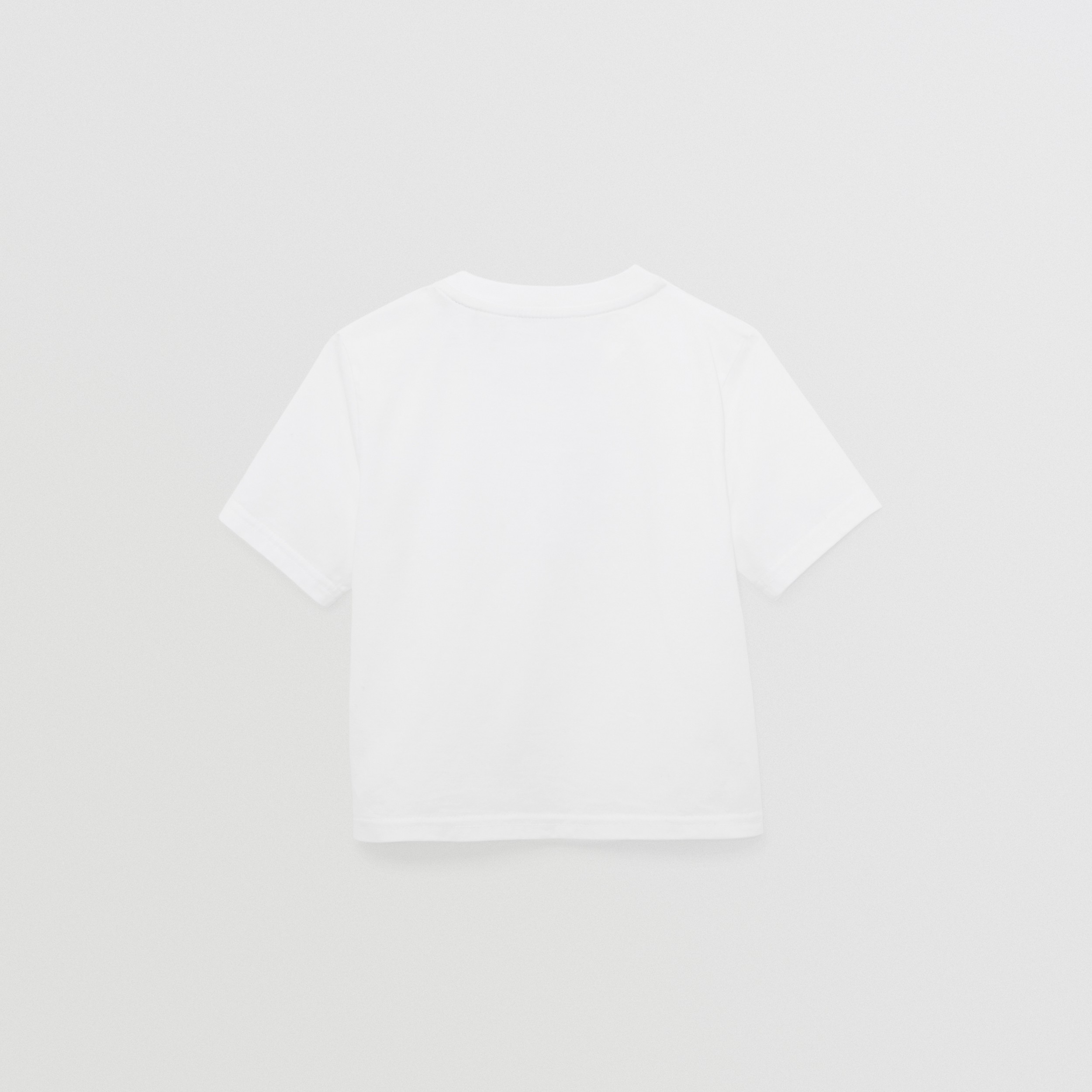 Monogram Motif Cotton T-shirt in White - Children | Burberry® Official - 4