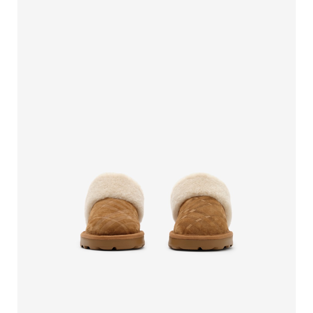  Check Shearling Flint Slippers