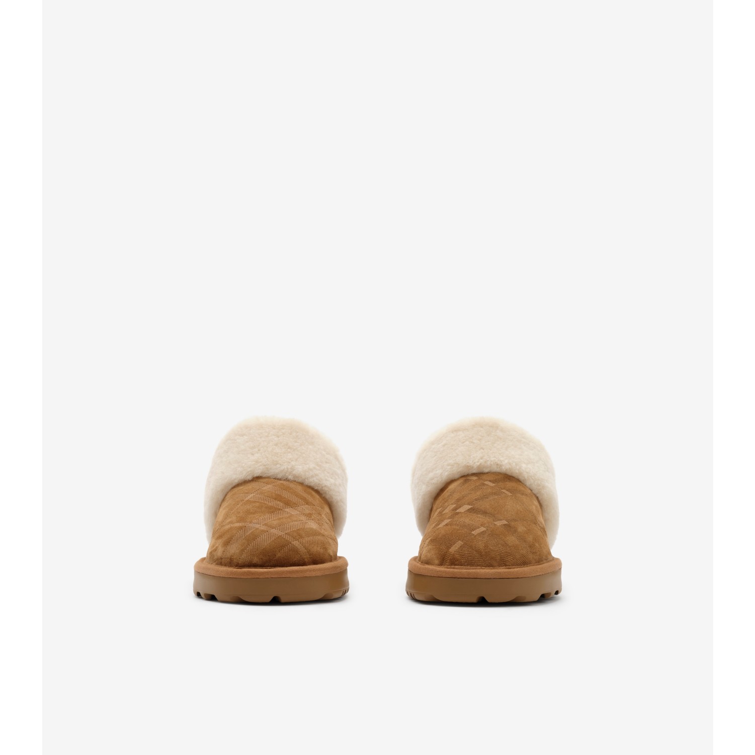 Check Shearling Flint Slippers