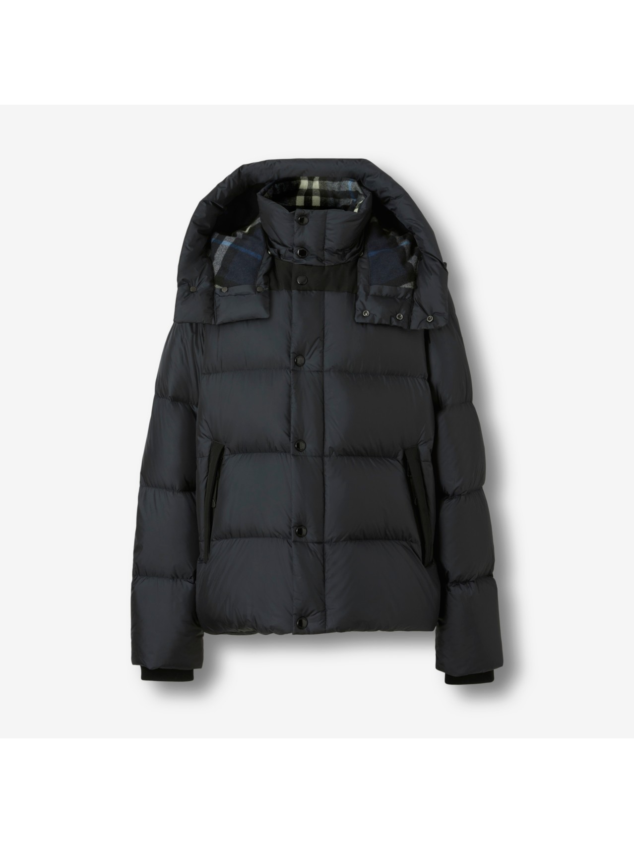 Detachable Sleeve Hooded Puffer Jacket in Black - Men | Burberry® Official
