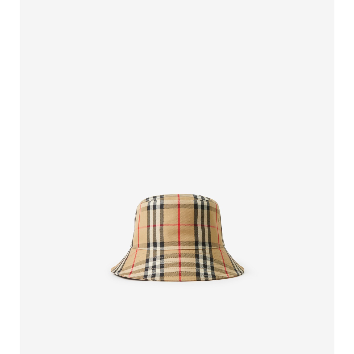 Vintage Check Technical Cotton Bucket Hat in Archive Beige