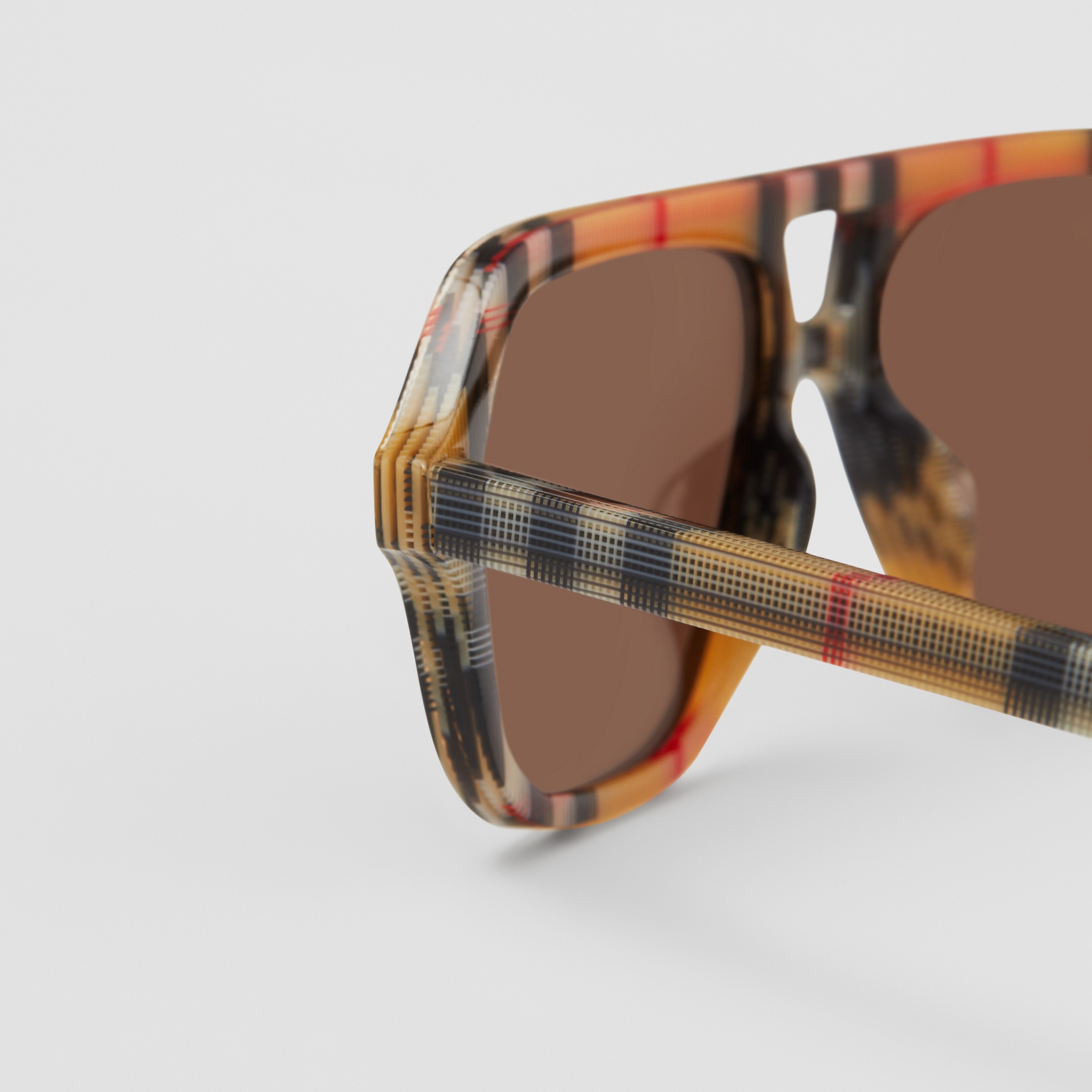 Vintage Check Navigator Sunglasses in Antique Yellow - Children | Burberry® Official - 2