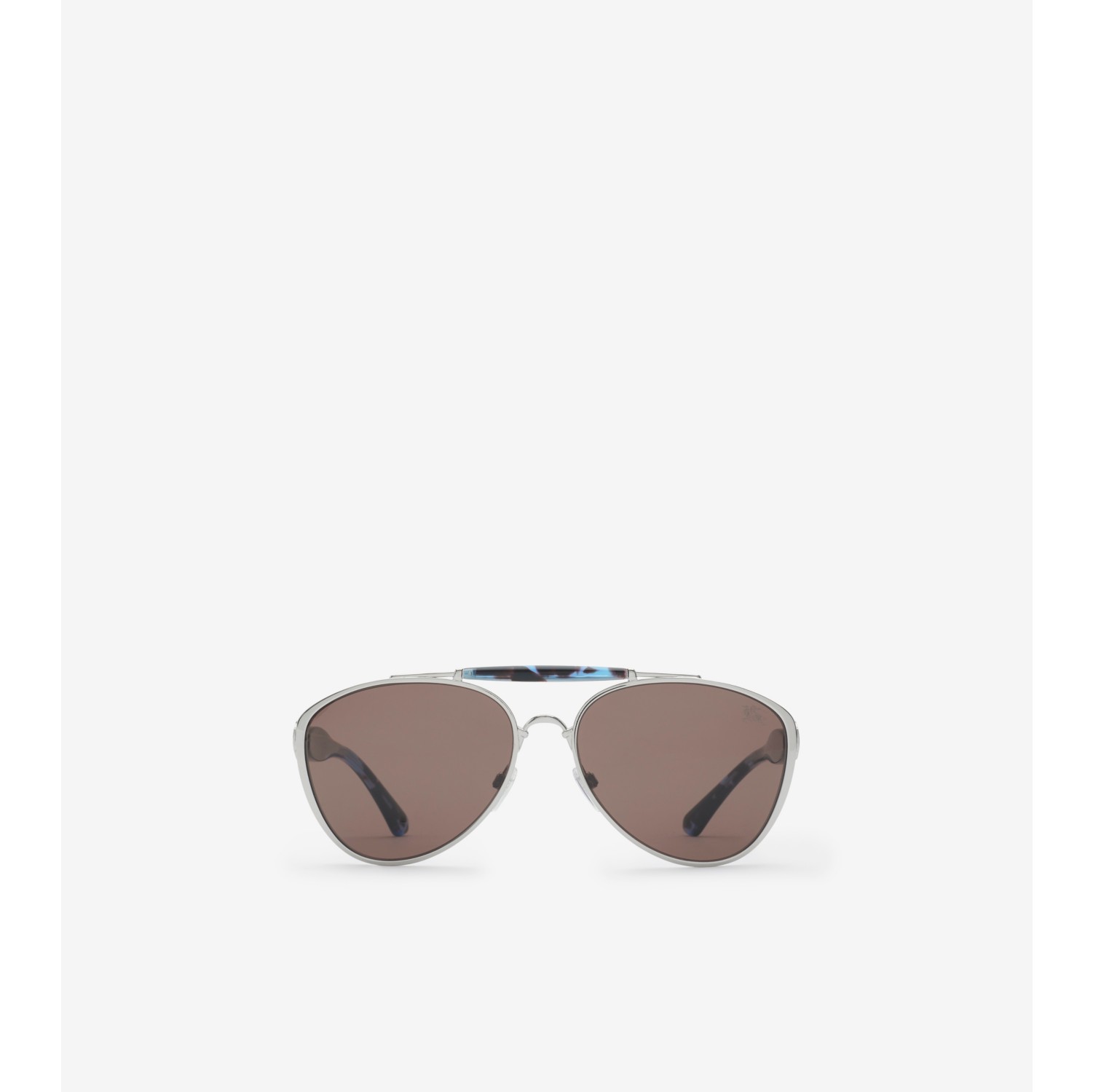 Heritage Aviator Sunglasses in Silver blue Burberry Official