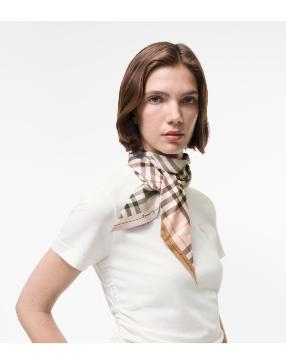 バーバリー　スクエア　シルク　スカーフ BURBERRY（バーバリー） シルクスカーフ SILK SY レディース スキニー