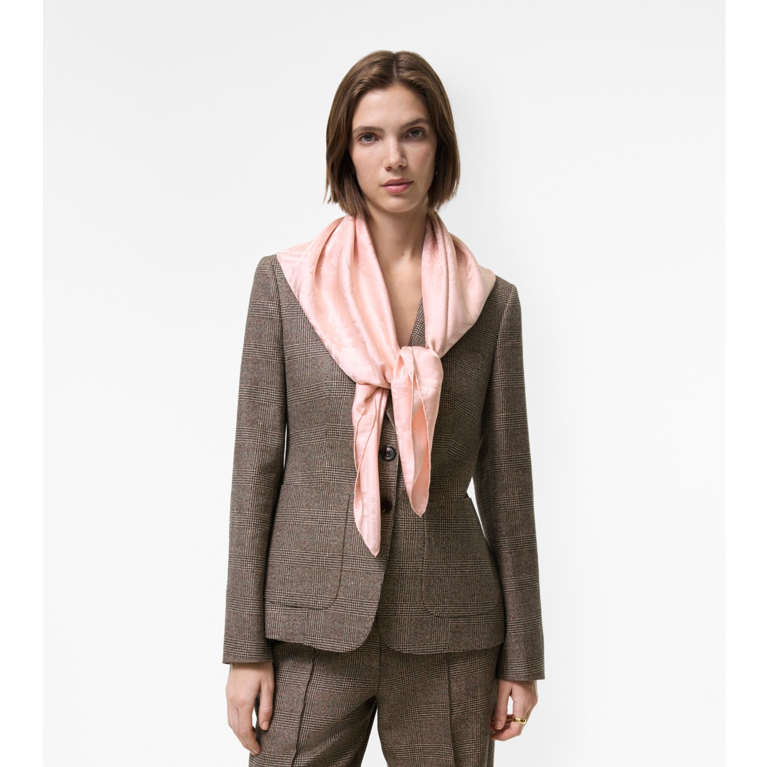 Floral Crest Silk Scarf