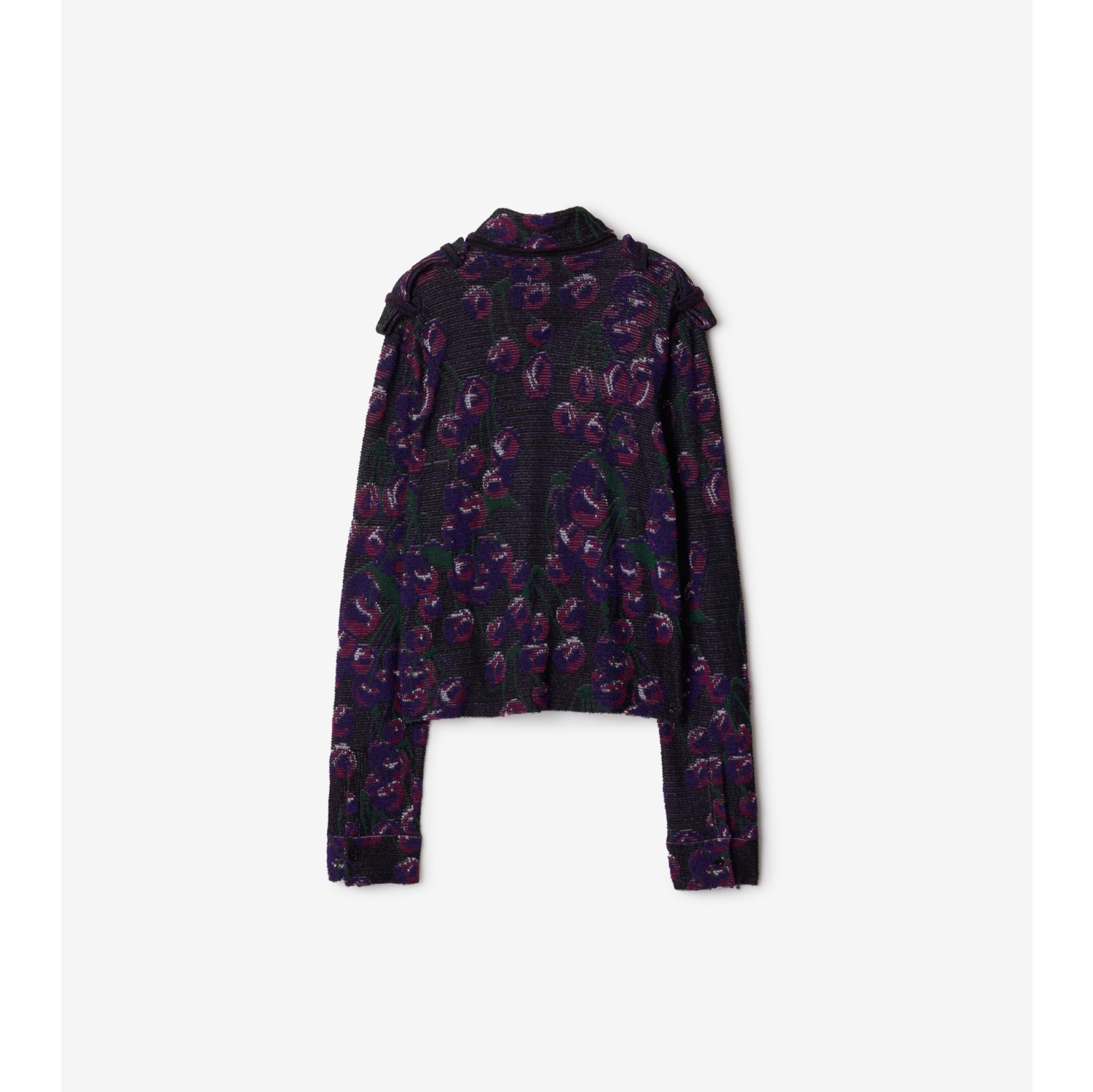 Baumwoll-Seidenhemd mit Kirschmuster