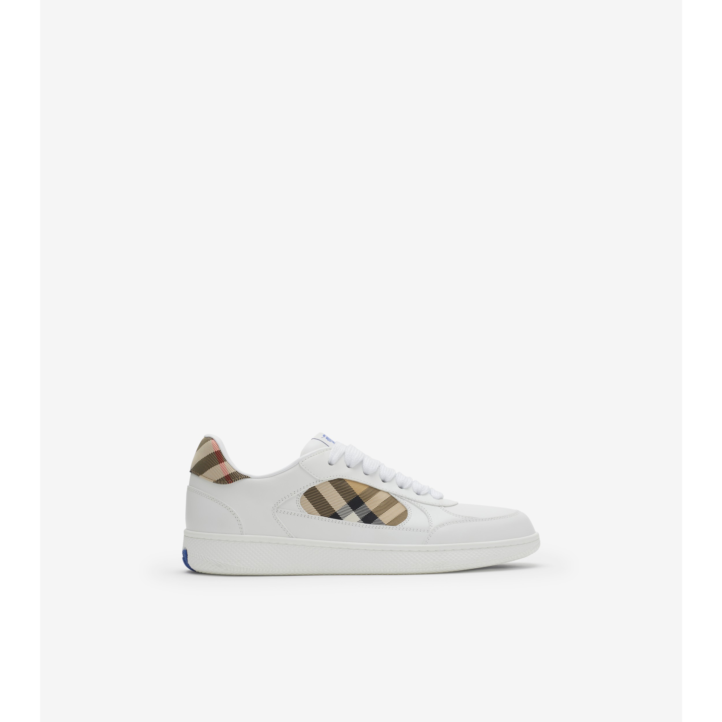 スニーカー Burberry Beige leather Terrace sneakers (8112360 C1309) Check Terrace Sneakers in Sand - Women | Burberry® Official